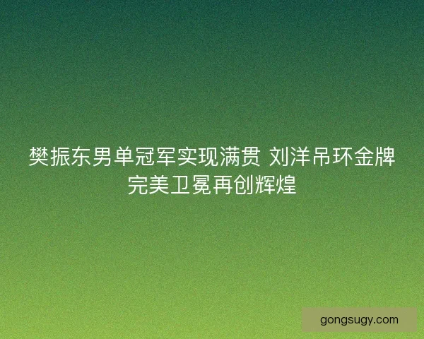 樊振东男单冠军实现满贯 刘洋吊环金牌完美卫冕再创辉煌 樊振东男单冠军实现满贯 刘洋吊环金牌完美卫冕再创辉煌